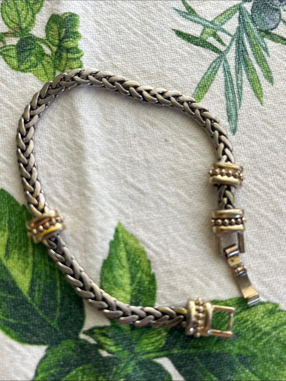 Two-Tone Braided Metal Bracelet - Picture 5 of 8